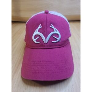 Realtree Outfitters Womens Pink ‎ Mesh Trucker Baseball Hat Cap One Size